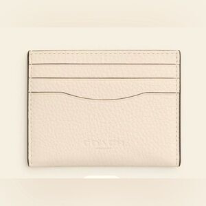 Authentic Coach slim ID card case in Chalk color